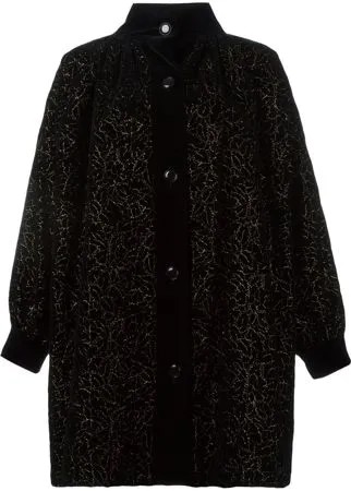 Yves Saint Laurent Pre-Owned пальто с цветочной вышивкой