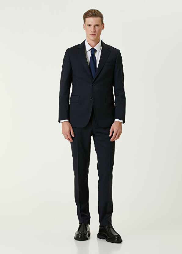 Шерстяной костюм Drop 7 Beymen Collection, синий