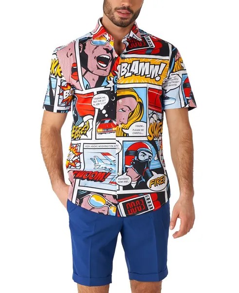 Мужская рубашка с коротким рукавом Danger Days с рисунком комиксов OppoSuits, мультиколор