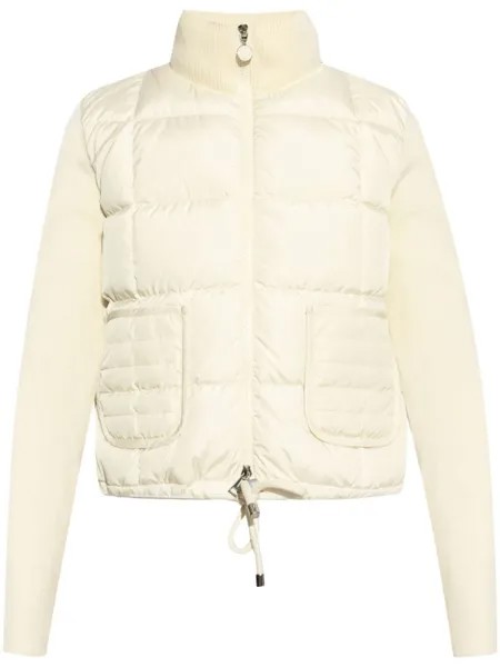Moncler кардиган с набивкой из вставок, нейтральный цвет