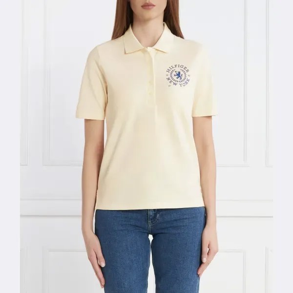 Рубашка-Поло стандартного кроя Reg Crest Tommy Hilfiger, бежевый