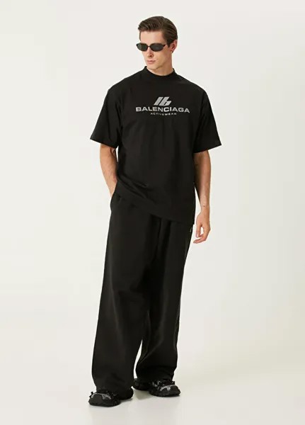 Спортивные брюки с логотипом Balenciaga, черный
