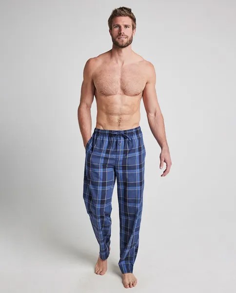 Длинные мужские пижамные штаны из ткани синего цвета Jockey, синий