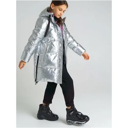 Куртка playToday, размер 170, серебряный