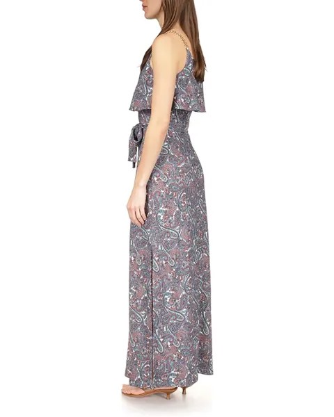 Платье Michael Kors Paisley Chain Flutter Maxi Dress, цвет Sangria