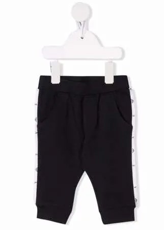 Emporio Armani Kids спортивные брюки с логотипами на лампасах