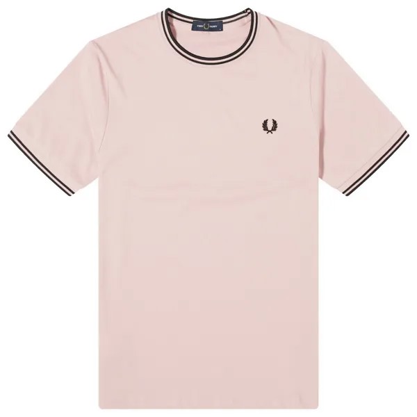 Футболка Fred Perry Twin Tipped T-Shirt, цвет Dusty Rose Pink & Black