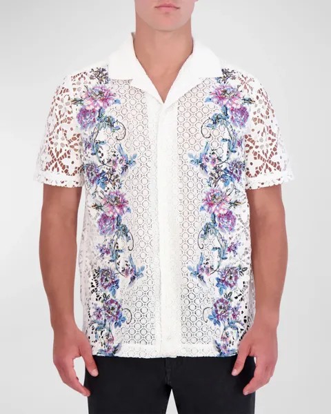 Мужская тканая рубашка с короткими рукавами Vine Vista Limited Edition Robert Graham, цвет Multi