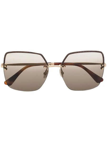 Jimmy Choo Eyewear солнцезащитные очки Tavis в массивной оправе