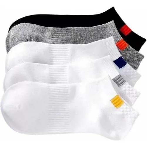 Носки , 3 пары, размер 35-42, серый, белый, черный
