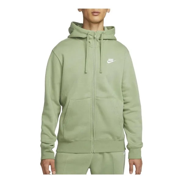 Куртка Nike Sportswear Club Fleece Full-Zip Hoodie 'Green', зеленый