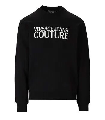 Мужская черная толстовка с логотипом Versace Jeans Couture