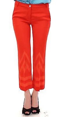 Брюки VERSACE Красные брюки Укороченные 3/4 Короткие капри телесного цвета S. IT40 / US6 / S Рекомендуемая розничная цена 465 долларов США