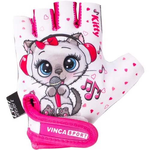 Перчатки Vinca Sport, белый, розовый