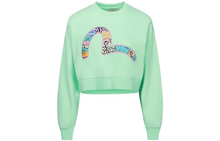 Свитшот женский яблочно-зеленый Evisu