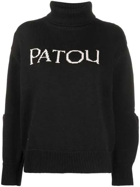 Patou свитер с вырезами и логотипом
