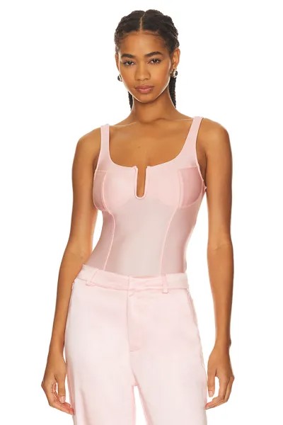 Боди Good American Satin U Corset, цвет Bubble Pink003