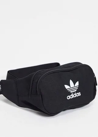 Черная сумка-кошелек на пояс с логотипом adidas Originals-Черный цвет