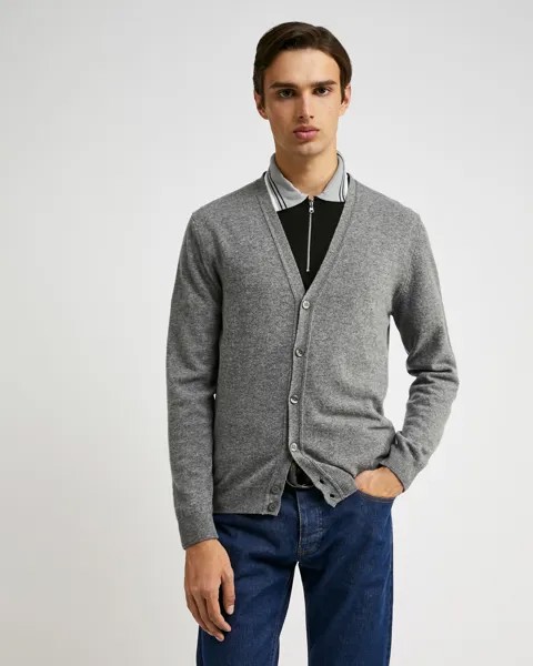 Кардиган мужской United Colors of Benetton 21A_1002U6653 серый XL