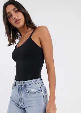 Черное бесшовное боди Vero Moda-Черный