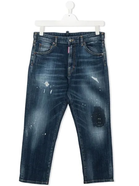 Dsquared2 Kids джинсы с эффектом потертости