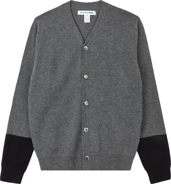Рубашка Comme des Garçons SHIRT Fully Fashioned Knit Cardigan 'Grey', серый