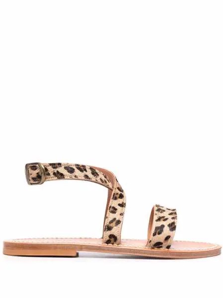 K. Jacques leopard print sandals
