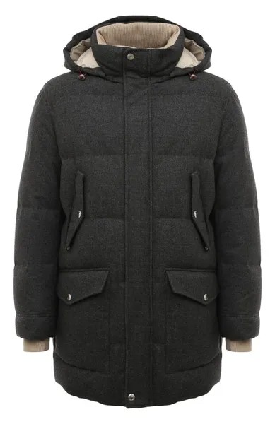 Пуховик из шерсти и шелка Brunello Cucinelli