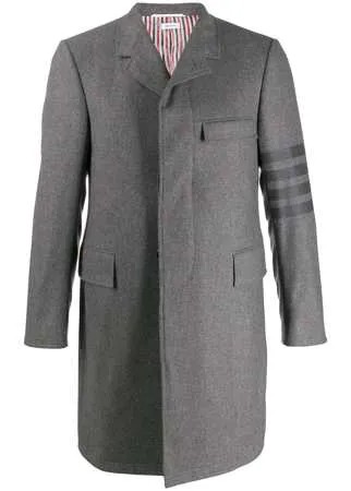 Thom Browne пальто Chesterfield с полосками 4-Bar