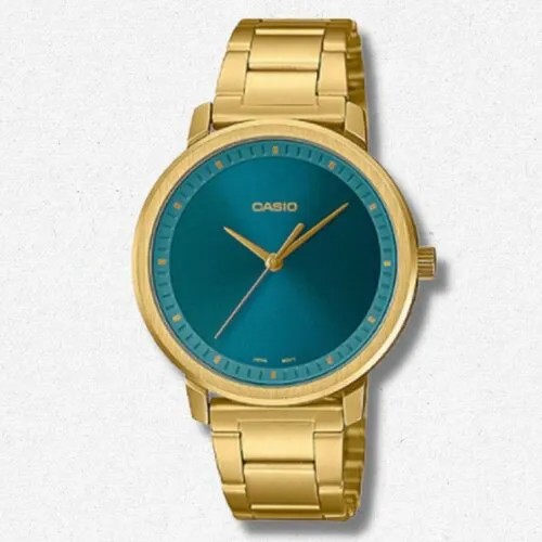 Наручные часы CASIO Collection LTP-B115G-3E, голубой, золотой