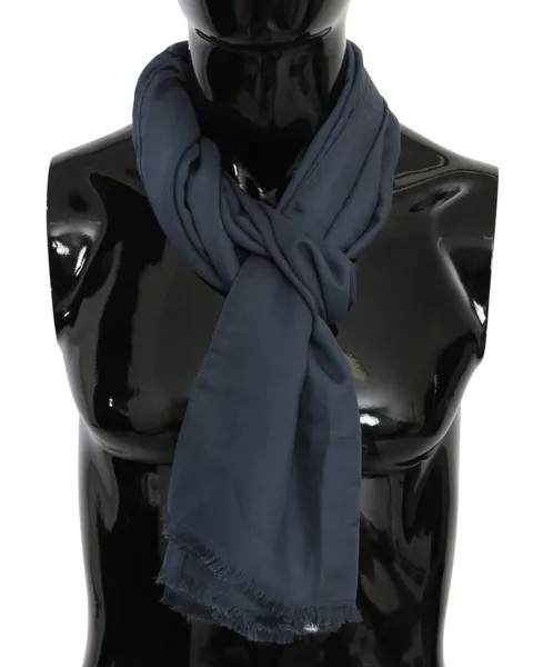 DOLCE - GABBANA Шарф из модала, темно-синий, с запахом на шею, мужская шаль, 75 см x 190 см, рекомендуемая розничная цена 500 долларов США