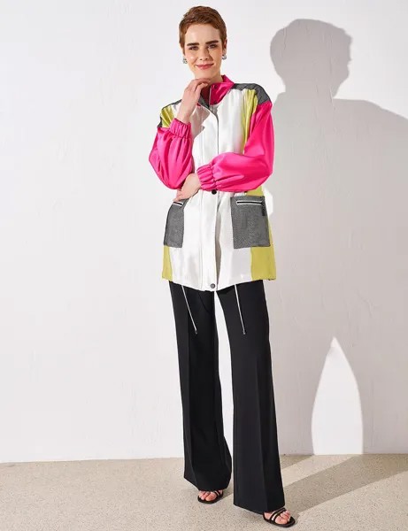 Пиджак с цветными блоками Экрю Kayra