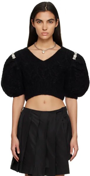 Черный свитер с украшением Simone Rocha