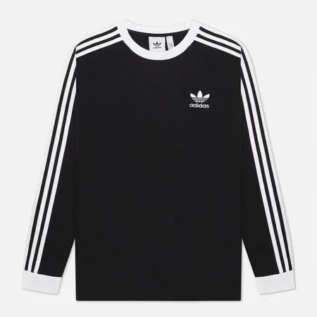 Мужской лонгслив adidas Originals LS Adicolor Classics 3-Stripes, цвет чёрный, размер XXL