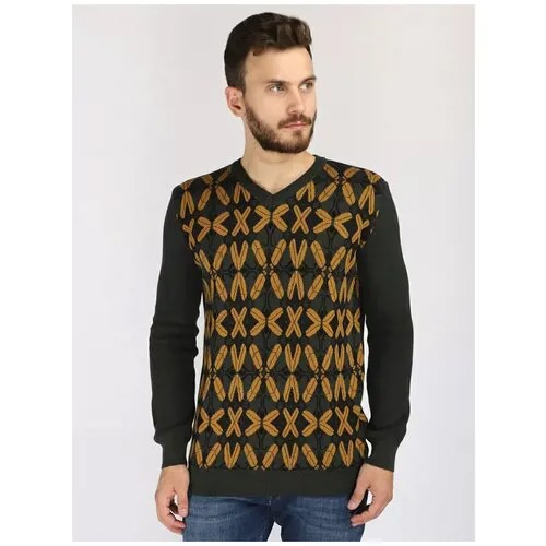 Пуловер мужской A passion play 212TR(XT-0035)-1601, цвет хаки, размер L