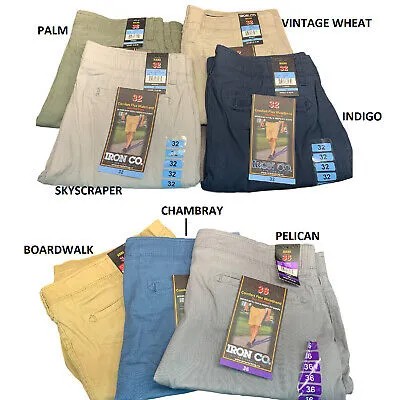 Мужские шорты Bari с плоской передней частью Iron Co, пояс Comfort Flex (пальмовый – зеленый, 34)