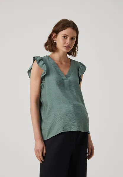 Блуза VMMNATJA FLOUNCE Vero Moda, зеленый