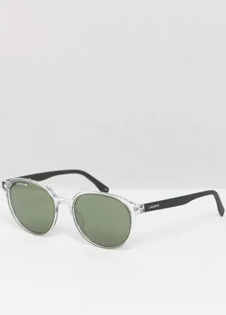 Круглые солнцезащитные очки Lacoste L881S-Очистить