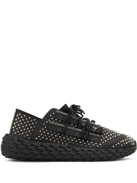 Giuseppe Zanotti кроссовки с заклепками, черный