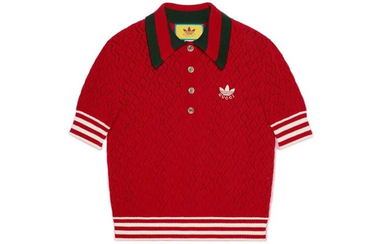 Рубашка-поло женская Adidas Originals x Gucci, красный
