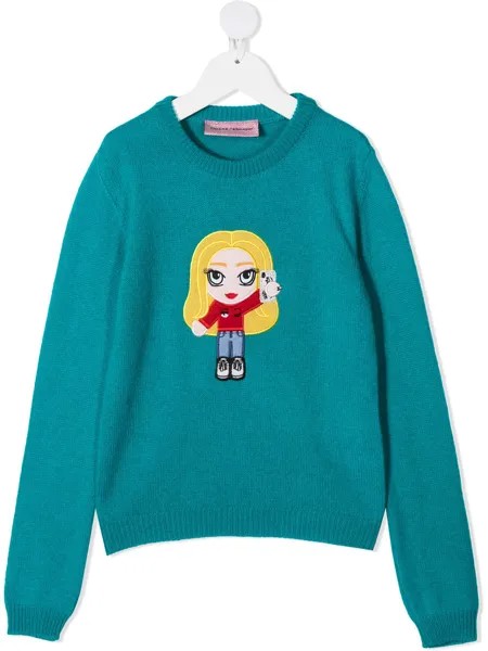Chiara Ferragni Kids джемпер с вышивкой