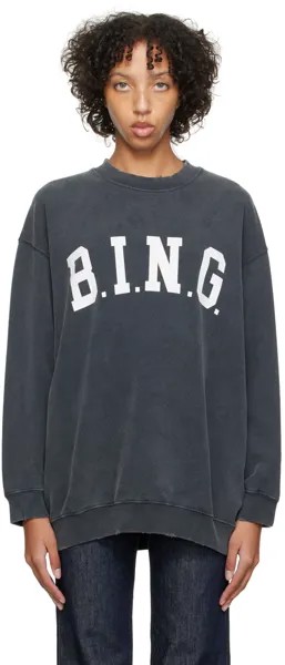 Черный свитшот Тайлер Anine Bing, цвет Washed black