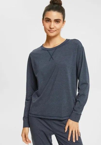 Пижамный топ LONGSLEEVE Esprit, темно-синий
