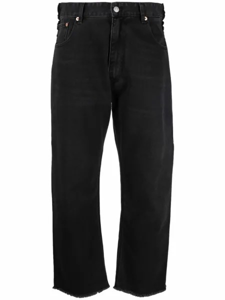 MM6 Maison Margiela укороченные джинсы бойфренды, черный