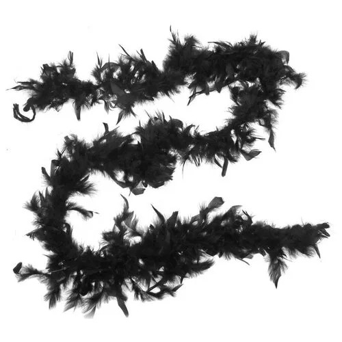 Страна Карнавалия Карнавальный шарф-перо, 180 см, цвет чёрный