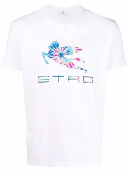ETRO футболка с логотипом и принтом тай-дай