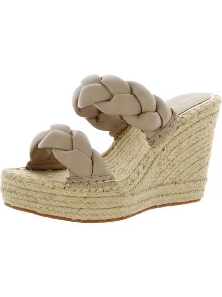 Женские плетеные босоножки на танкетке с круглым носком Olivia Braid Kenneth Cole New York, цвет Chai
