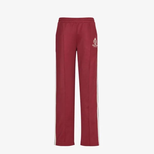 Спортивные брюки из плетеной ткани с вышитым логотипом crown Sporty & Rich, цвет merlot