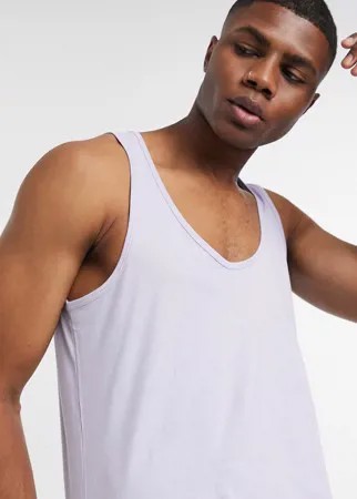 Лавандовая майка из органического хлопка ASOS DESIGN-Фиолетовый