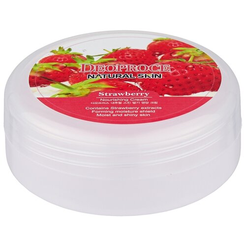 Крем для тела Deoproce Natural Skin Strawberry Nourishing Cream, 100 г